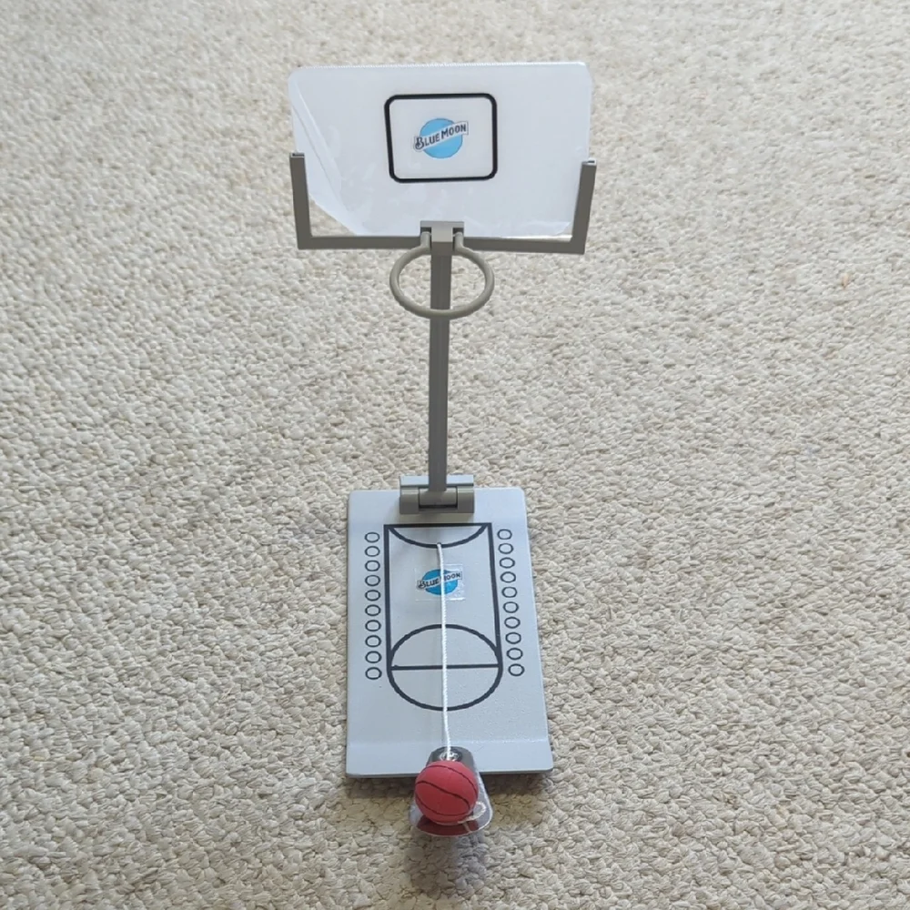 Mini Basketball Toss Game - White and Pink - Picture 1 of 1